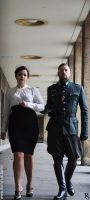 Frau als Agent enttarnt und weggefuehrt von SM Master Andre alias DominusBerlin in Weltkrieg Uniform
